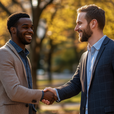 Handshake in the Sun