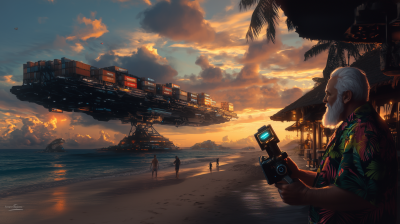 Alien Beach at Sunset