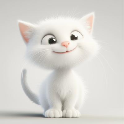 Smiling White Cat