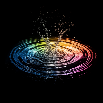 Colorful Puddle Reflection