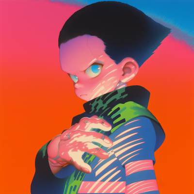 Robot Boy Aiming Energy Ball