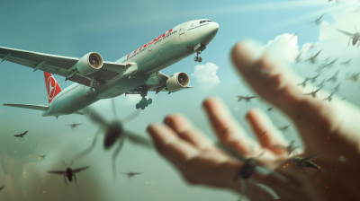 Turkish Airlines Jet in Flight