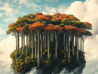 Surreal Island of Trees