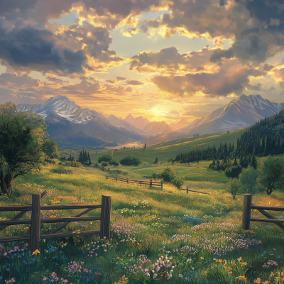 Montana Ranch Landscape