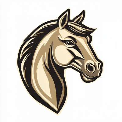 Engraved Mustang Head