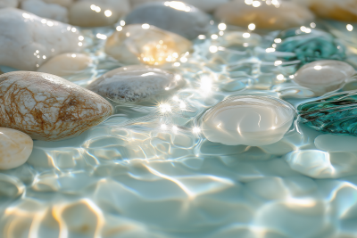 Crystal Stones in Moonlight