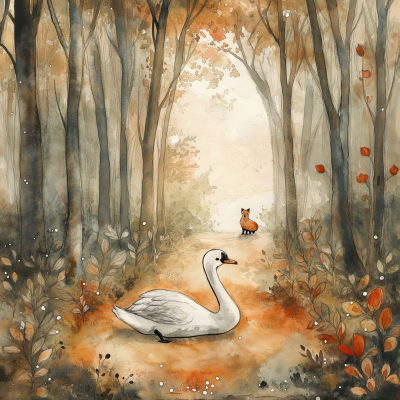 Swan in the Forest