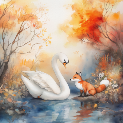The Sad Swan and Fox