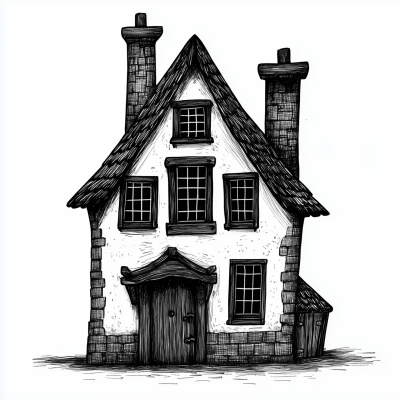 Medieval House Illustration