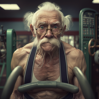 Old Man at the Gym