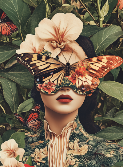 Butterfly Mask Collage