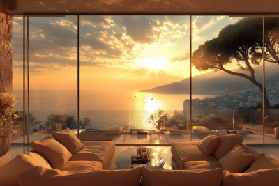 Stunning Sunset Overlooking the French Riviera