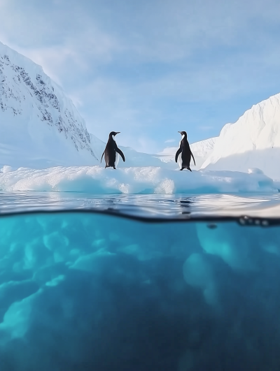 Penguins in Antarctica