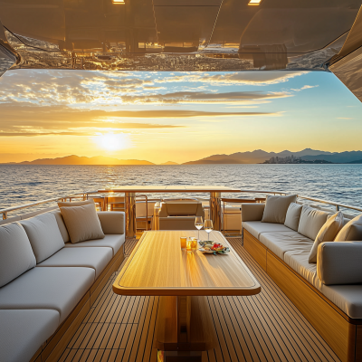 Luxury Yacht Sunset