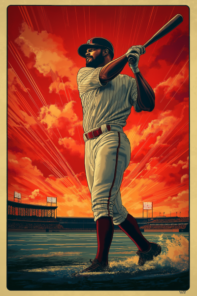Art Deco Baseball Illustration