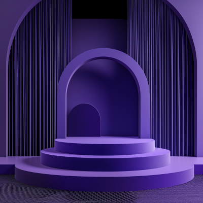 Purple Stage Setting