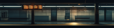 Atmospheric Underground Train Platform