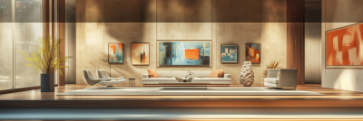 Modern Political Talk Show Set