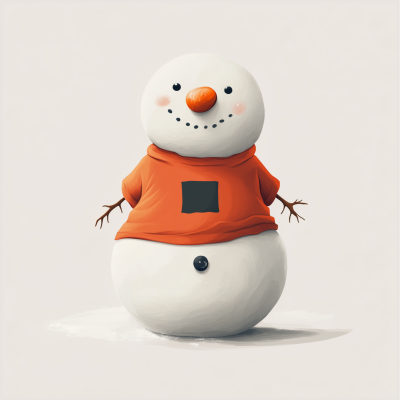 Snowman with a T-Shirt