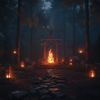 Occult Alter at Night