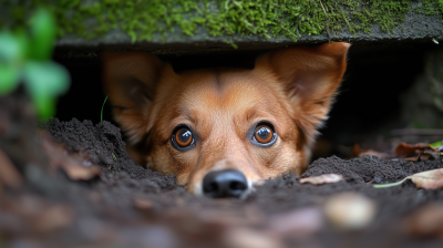 Dog Hiding