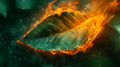 Flame on Leaf