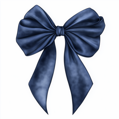Navy Blue Coquette Bow