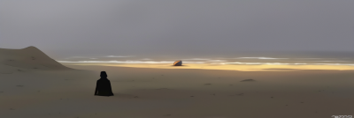 Melancholic Beach Landscape