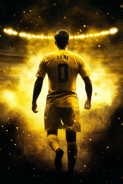 Silhouette of Soccer Player