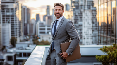 Businessman on Rooftop