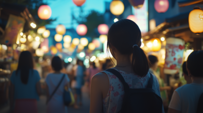 Colorful Japanese Summer Festival