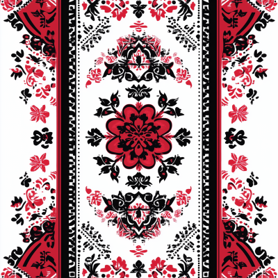 Ukrainian Ornamental Tattoo Pattern