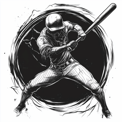 Black Widow Baseball Sketch