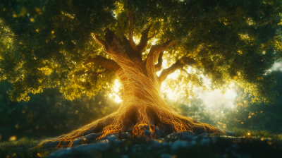 Glowing Forest Tree