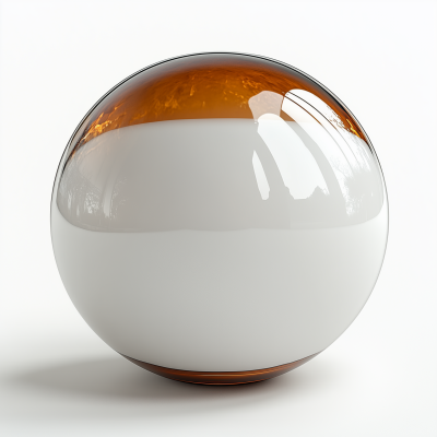 Technological Sphere on White Background