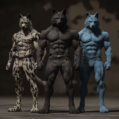 Anthropomorphic Wolf Characters