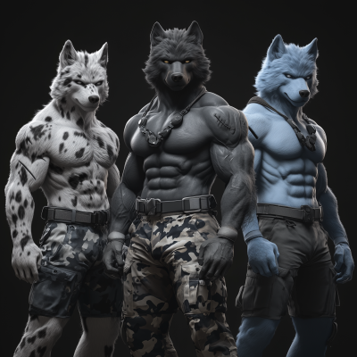 Anthropomorphic Wolf Characters
