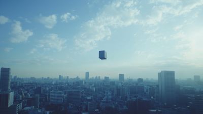 Winged Box Over City