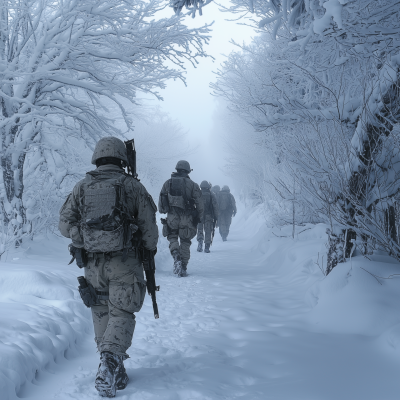 French Soldiers in Cold Zone