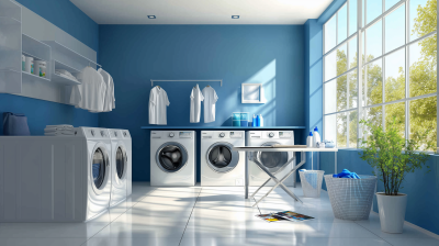Bright and Clean Laundry Room