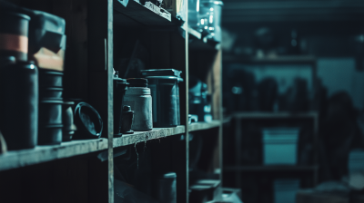 Dark Warehouse Shelf