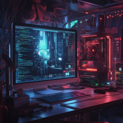 Cyberpunk Ambiance with iMac