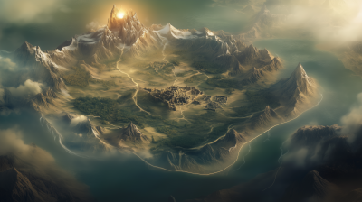 Fantasy Topographic Map