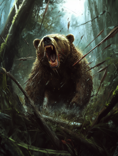 Bear’s Fury in the Forest