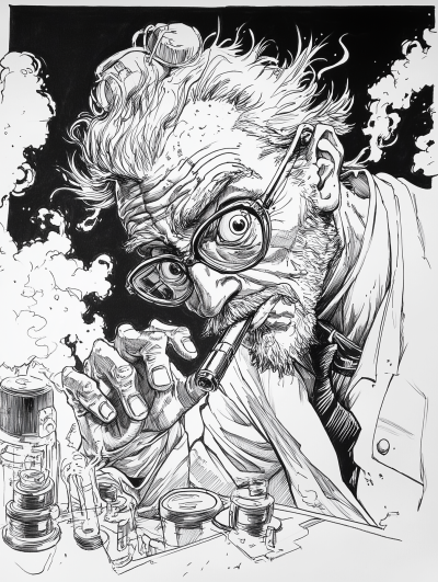 Mad Scientist Illustration