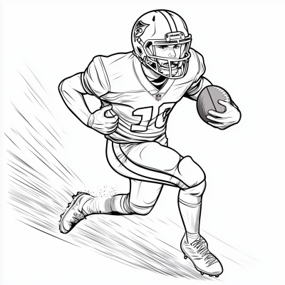 Football Player Coloring Page