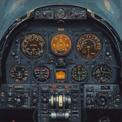 Fighter Jet Instrument Panel