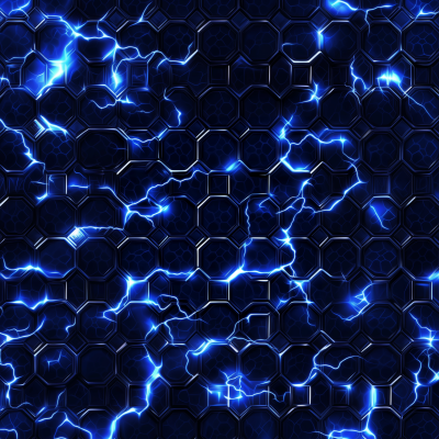 Honeycomb Pattern with Lightning Bolts