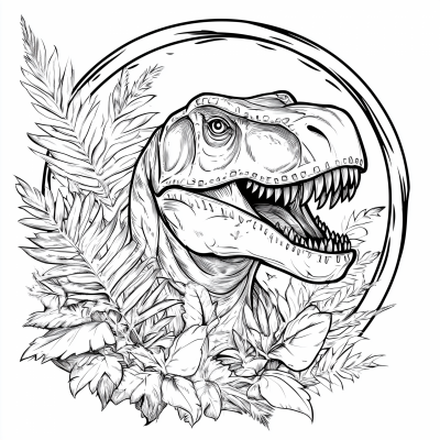 Coloring Book Page with Letter T