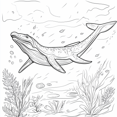 Plesiosaurus Coloring Page